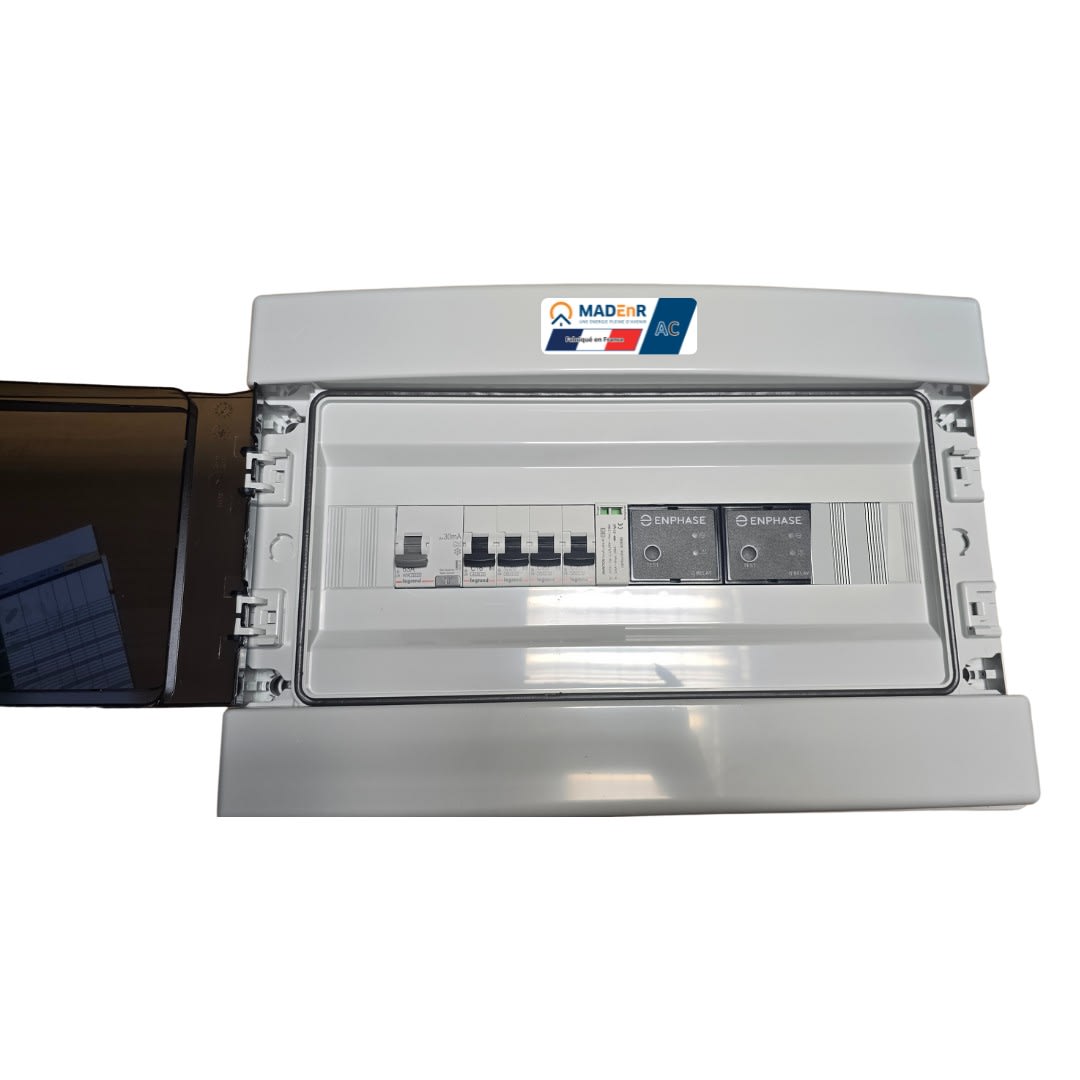 Madenr - Coffret AC Mono micro ond Enphase 6kW (2xC20) 2QR inclus C2/C20 LG 30mA