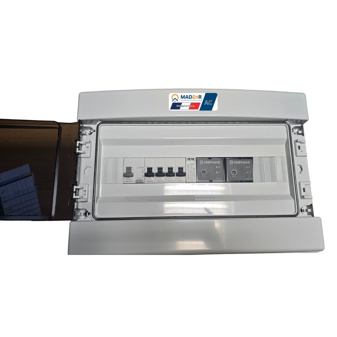 Madenr - Coffret AC Mono micro ond Enphase 6kW (2xC20) 2QR inclus C2/C20 LG 30mA