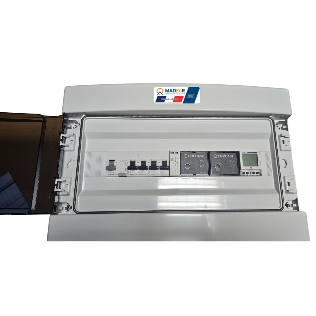 Madenr - Coffret AC Mono micro ond Enphase 6kW (2xC20) 2QR inclus C2/C20 SunO-N LG 30mA
