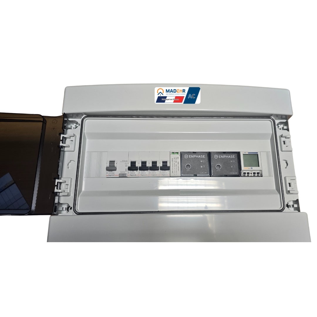 Madenr - Coffret AC Mono micro ond Enphase 6kW (2xC20) 2QR inclus C2/C20 SunO-N LG 30mA
