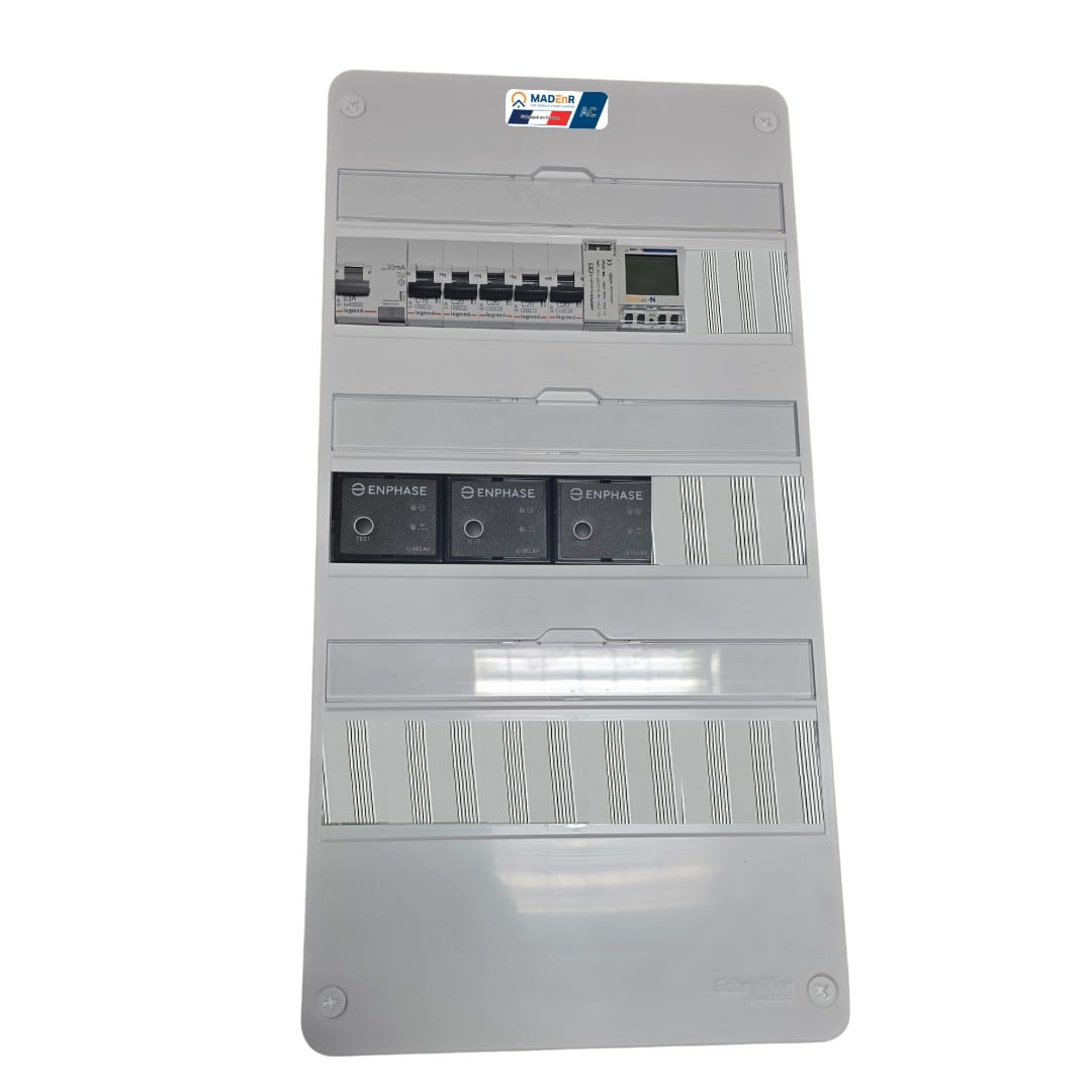 Madenr - Coffret GTL AC Mono micro ond Enph 9kW (3xC20) 3QR inclus C2/C20 SunO-N LG 30mA