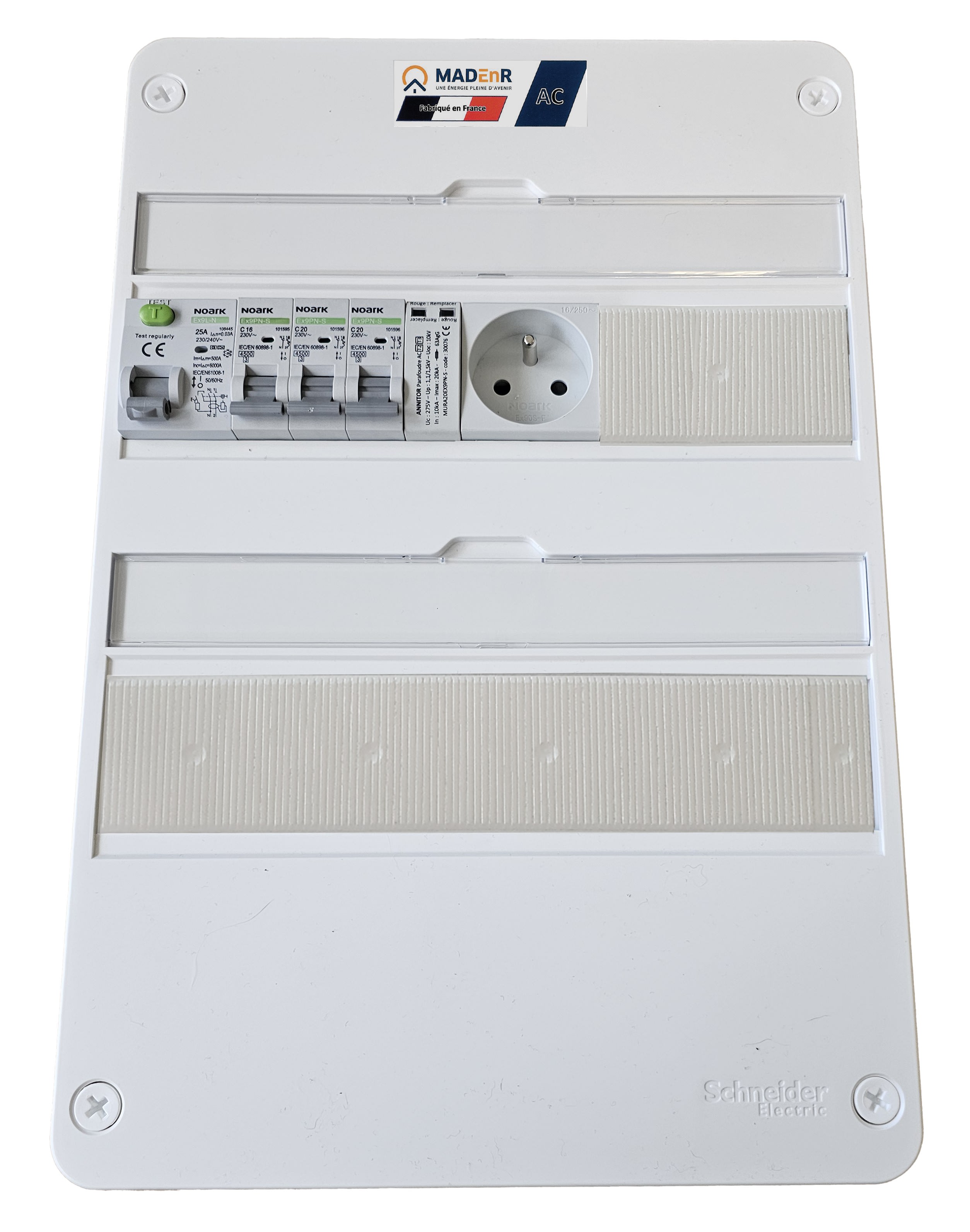 Madenr - Coffret GTL AC Mono micro onduleur autre Enph 3kW (C20) Prise place Envoy 30mA