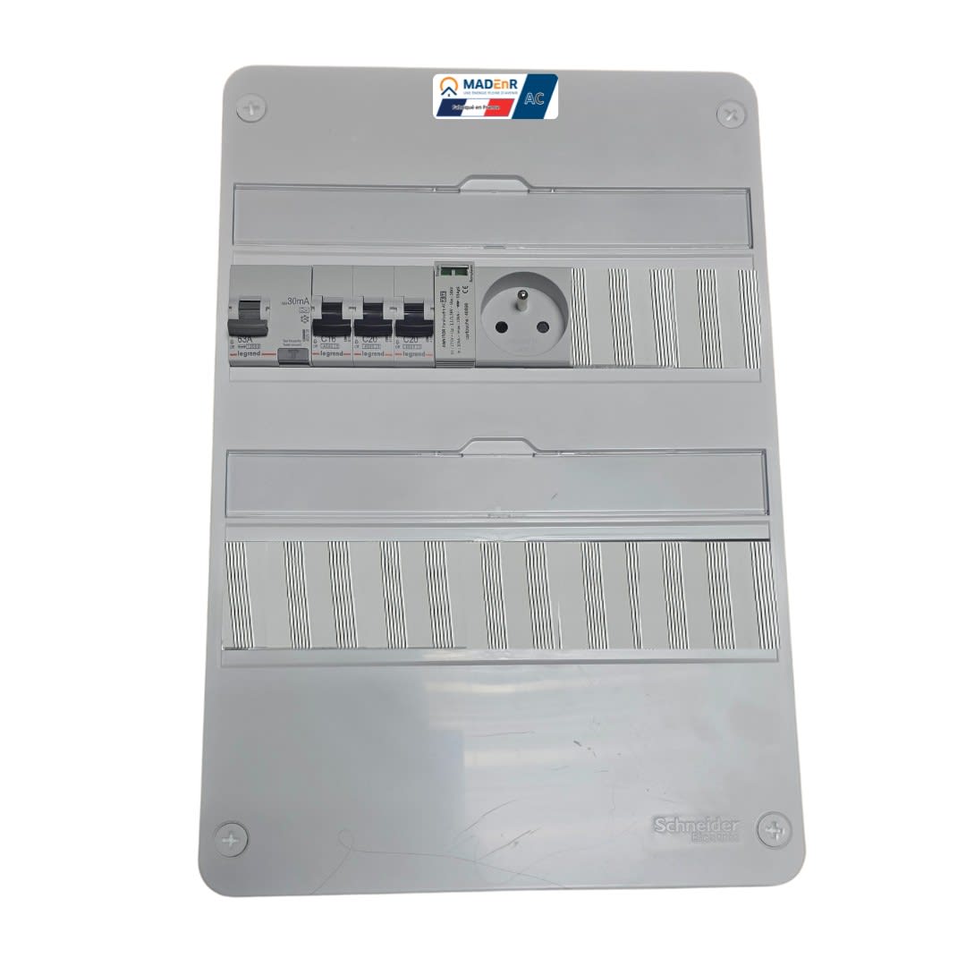 Madenr - Coffret GTL AC Mono micro ond autre Enph 3kW (C20) Prise place ECU-C LG 30mA