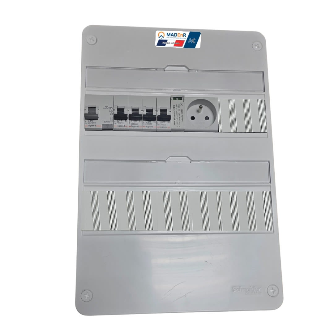 Madenr - Coffret GTL AC Mono micro ond autre Enph 6kW (2xC20) Prise place ECUC LG 30mA