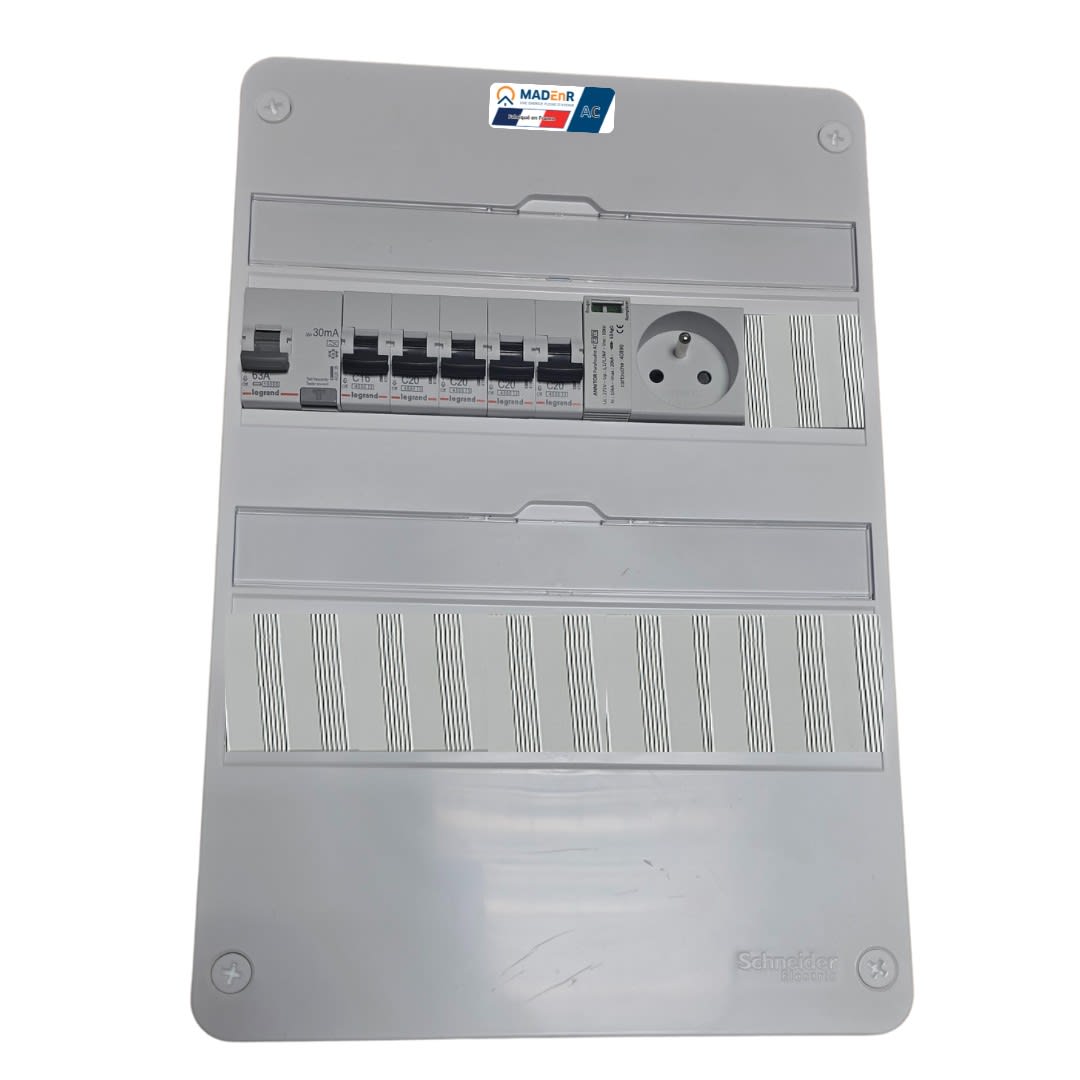 Madenr - Coffret GTL AC Mono micro ond autre Enph 9kW (3xC20) Prise place ECUC LG 30mA