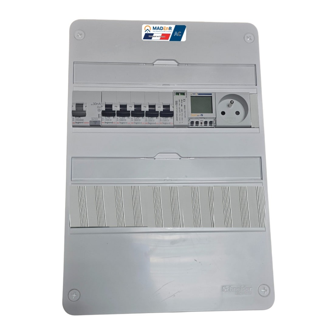 Madenr - Coffret GTL AC Mono micro onduleur autre Enph 9kW (3xC20) Prise SunO-N LG 30mA