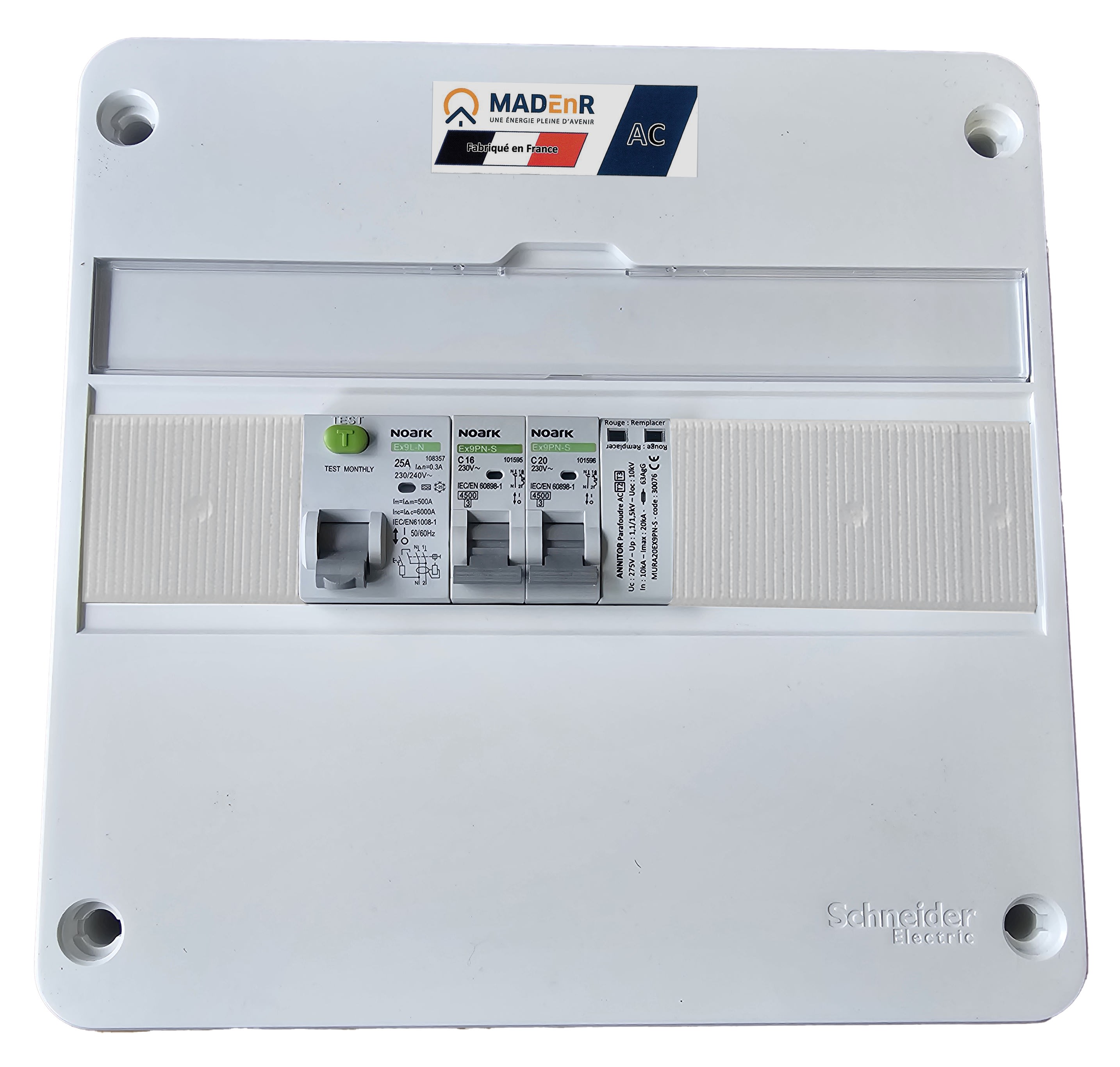 Madenr - Coffret GTL AC monophasé 3kW 1 onduleur (C16) 300mA