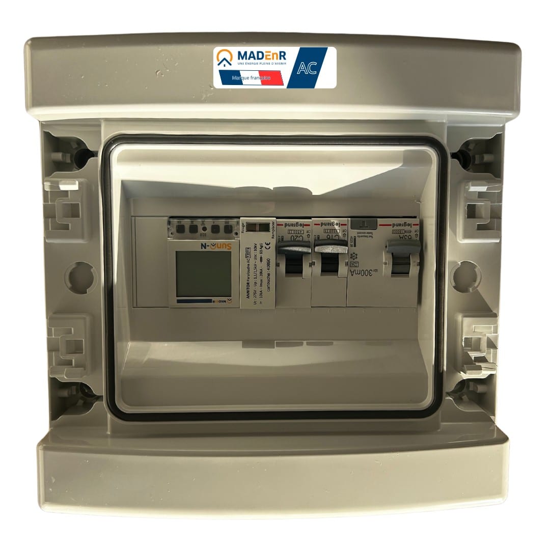 Madenr - Coffret AC monophasé 3kW 1 onduleur (C16) 300mA SunO-N LG