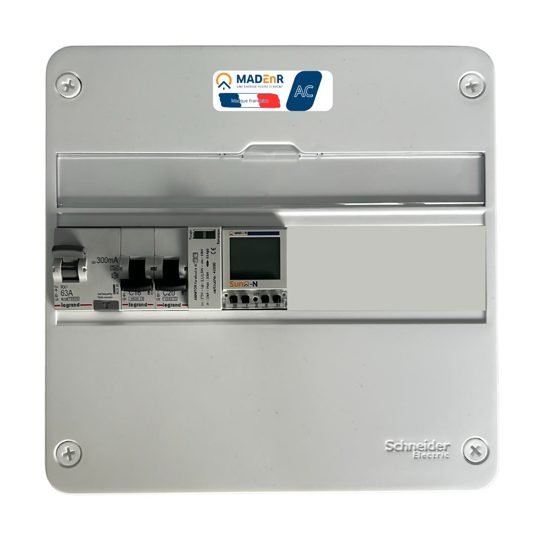Madenr - Coffret GTL AC monophasé 3kW 1 onduleur (C16) 300mA  SunO-N LG