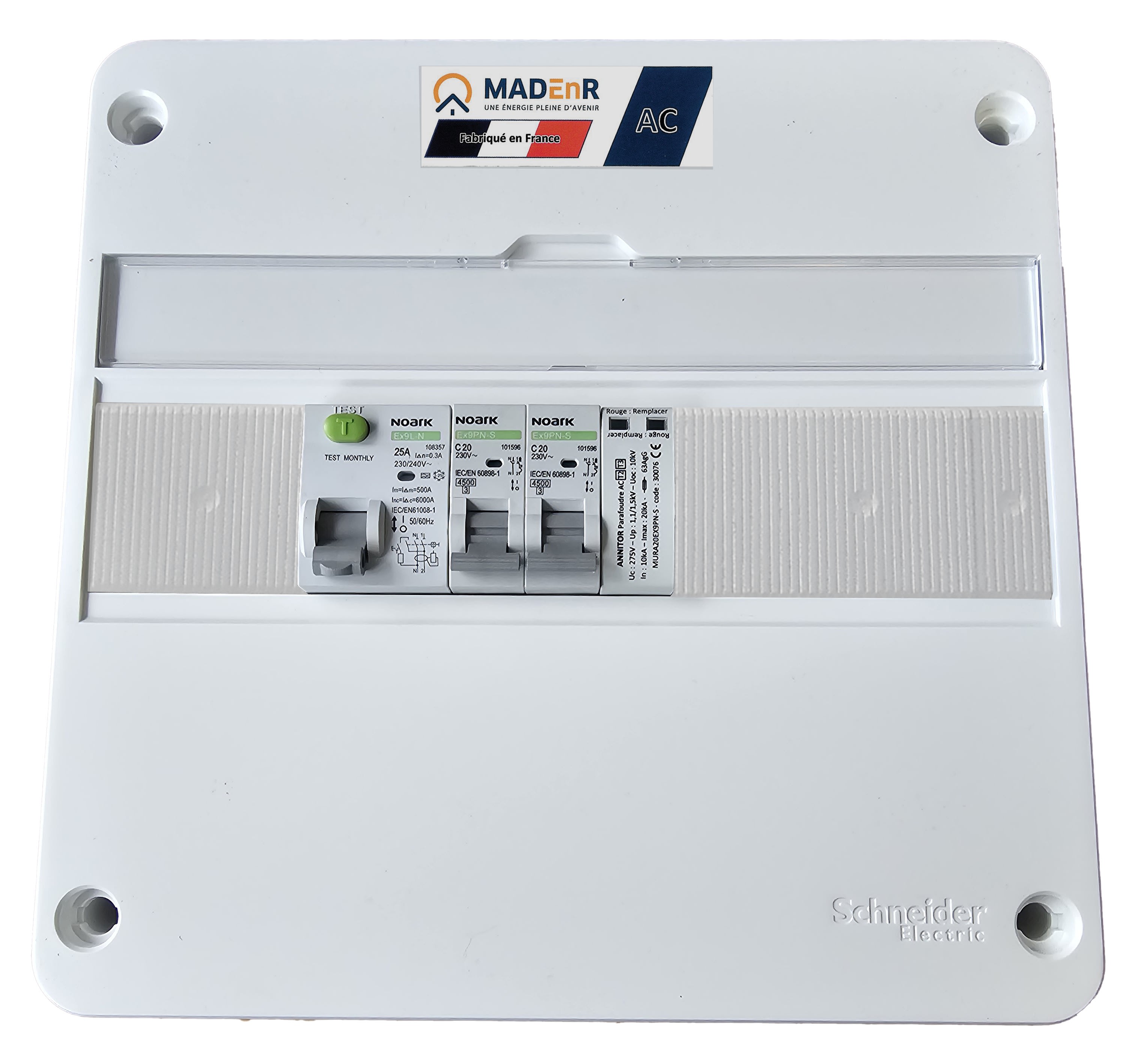 Madenr - Coffret GTL AC monophasé 4kW 1 onduleur (C20) 300mA