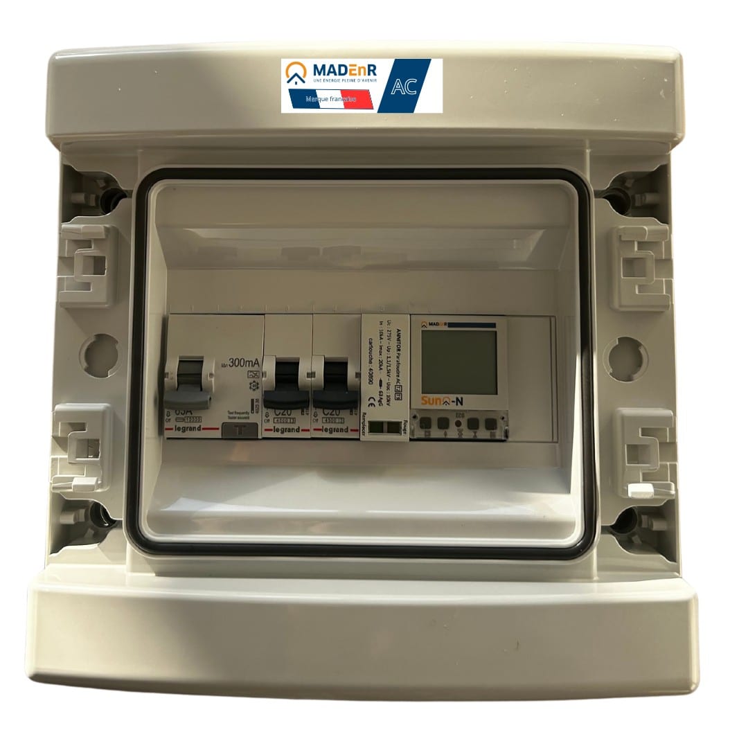 Madenr - Coffret AC monophasé 4kW 1 onduleur (C20) 300mA SunO-N LG