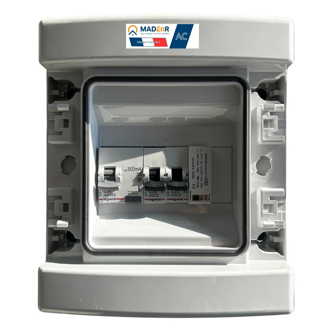 Madenr - Coffret AC monophasé 6kW 1 onduleur (C32) 300mA LG