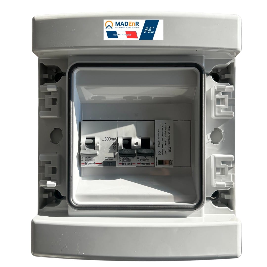 Madenr - Coffret AC monophasé 6kW 1 onduleur (C32) 300mA LG