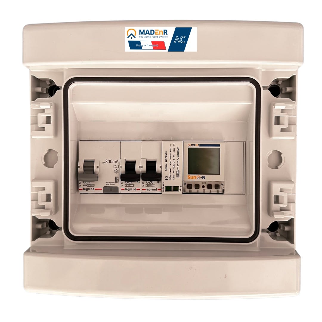 Madenr - Coffret AC monophasé 6kW 1 onduleur (C32) 300mA SunO-N LG