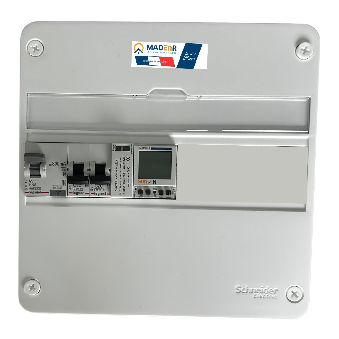 Madenr - Coffret GTL AC monophasé 6kW 1 onduleur (C32) 300mA SunO-N LG