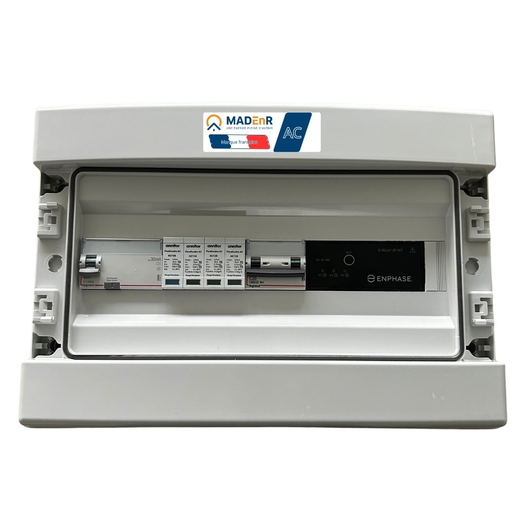 Madenr - Coffret AC Tri micro ond Enphase 9kW (C20) 1QR inclus LG 30mA