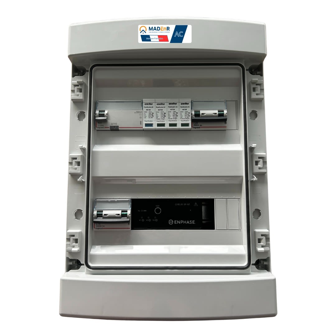 Madenr - Coffret AC Tri micro ond Enphase 9kW (C20) 1QR inclus C2/C20 LG 30mA