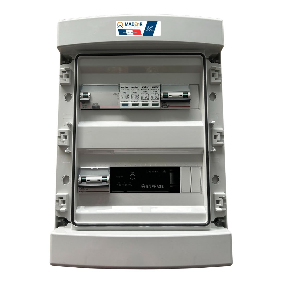 Madenr - Coffret AC Tri micro ond Enphase 9kW (C20) 1QR inclus C2/C20 LG 30mA