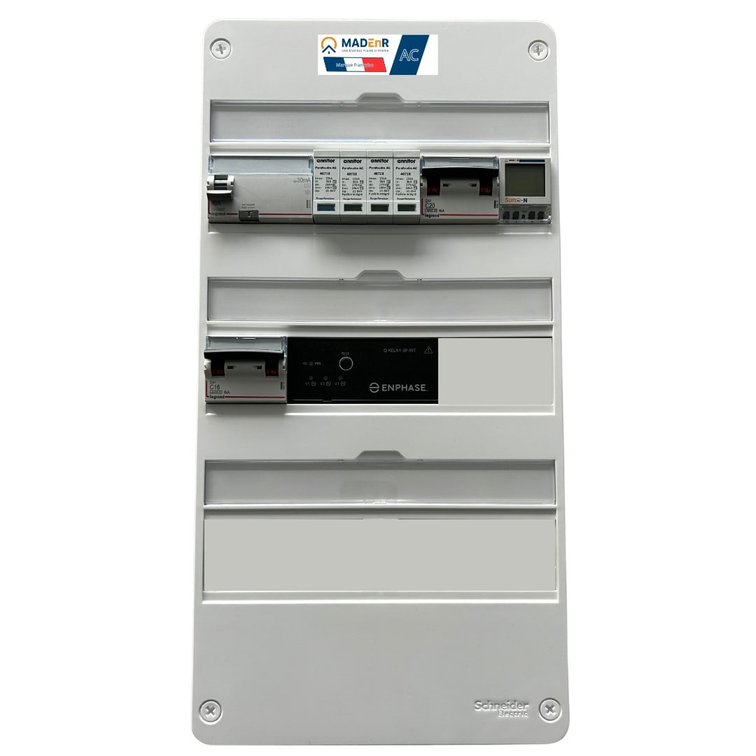 Madenr - Coffret GTL AC Tri micro ond Enphase 9kW (C20) 1QR inclus C2/C20 SunO-N LG 30mA