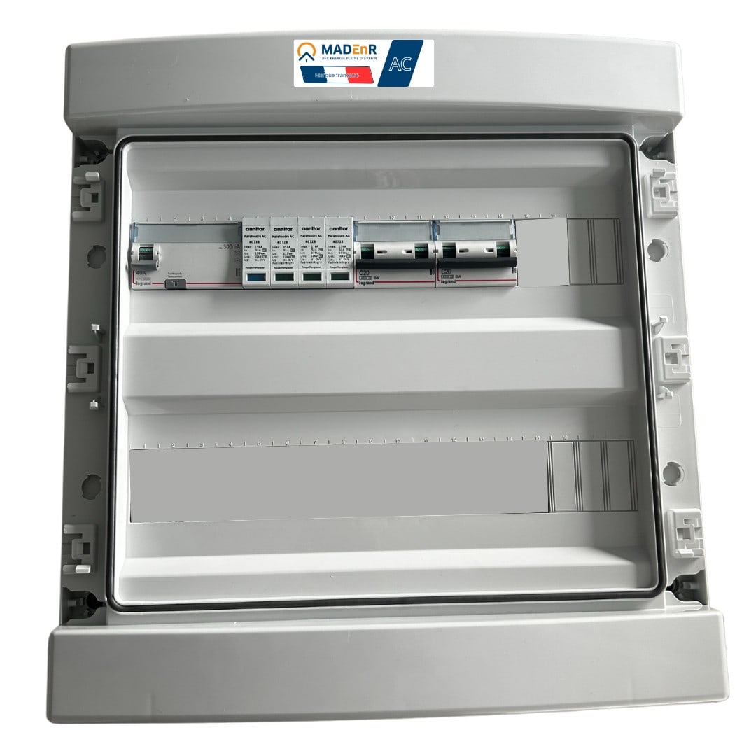 Madenr - Coffret AC Tri micro ond Enphase 18kW (2xC20) 2QR inclus LG 300mA