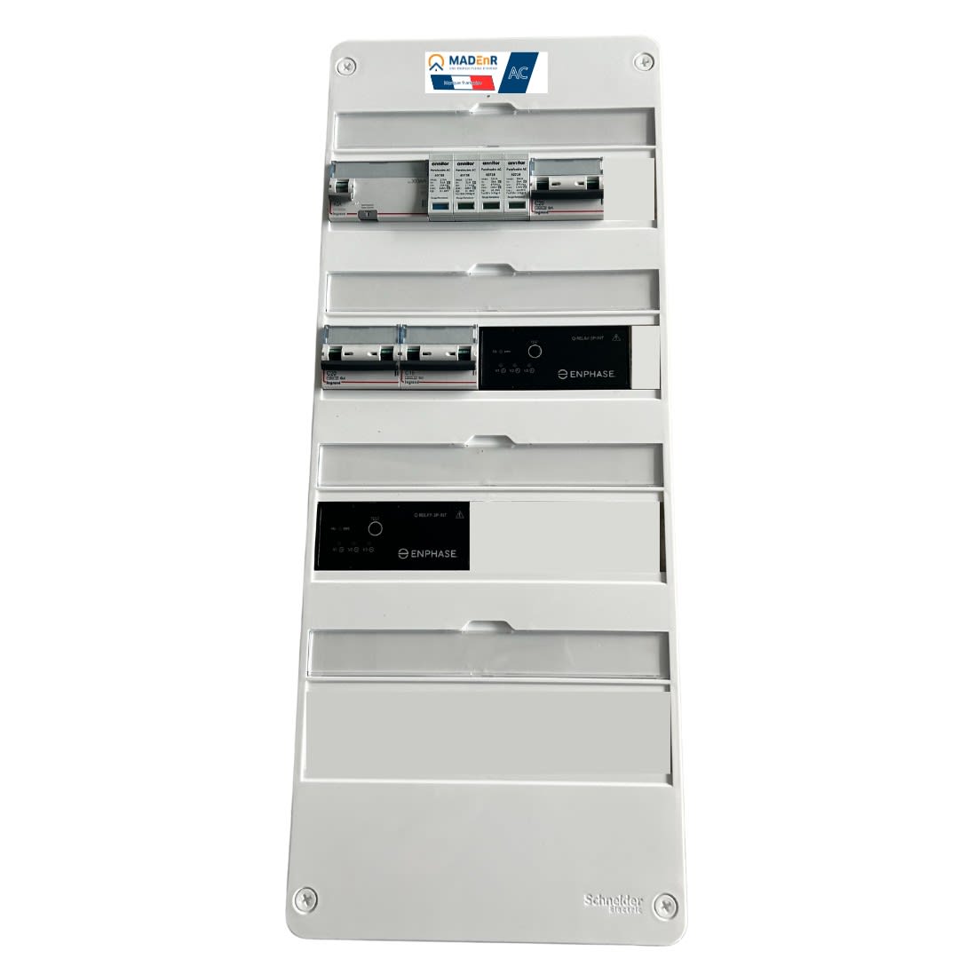 Madenr - Coffret GTL AC Tri micro Enph 18kW (2xC20) 2QR incl C2/C20 place Envoy LG 300mA