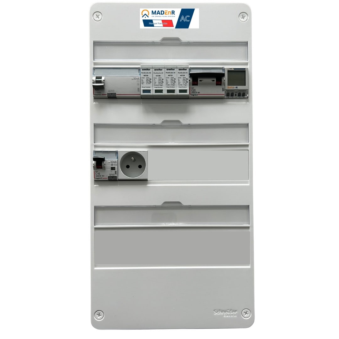 Madenr - Coffret GTL AC Tri micro onduleur autre Enphase 9kW (C20) Prise SunO-N LG 30mA