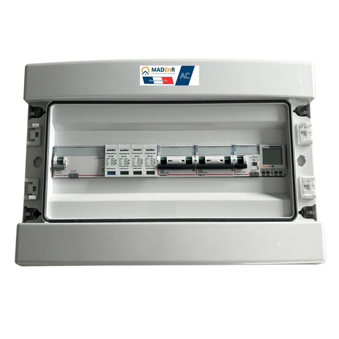 Madenr - Coffret AC Tri micro onduleur autre Enphase 18kW (2xC20) Prise SunO-N LG 300mA