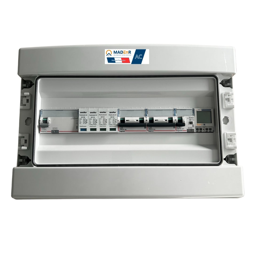 Madenr - Coffret AC Tri micro onduleur autre Enphase 18kW (2xC20) Prise SunO-N LG 300mA