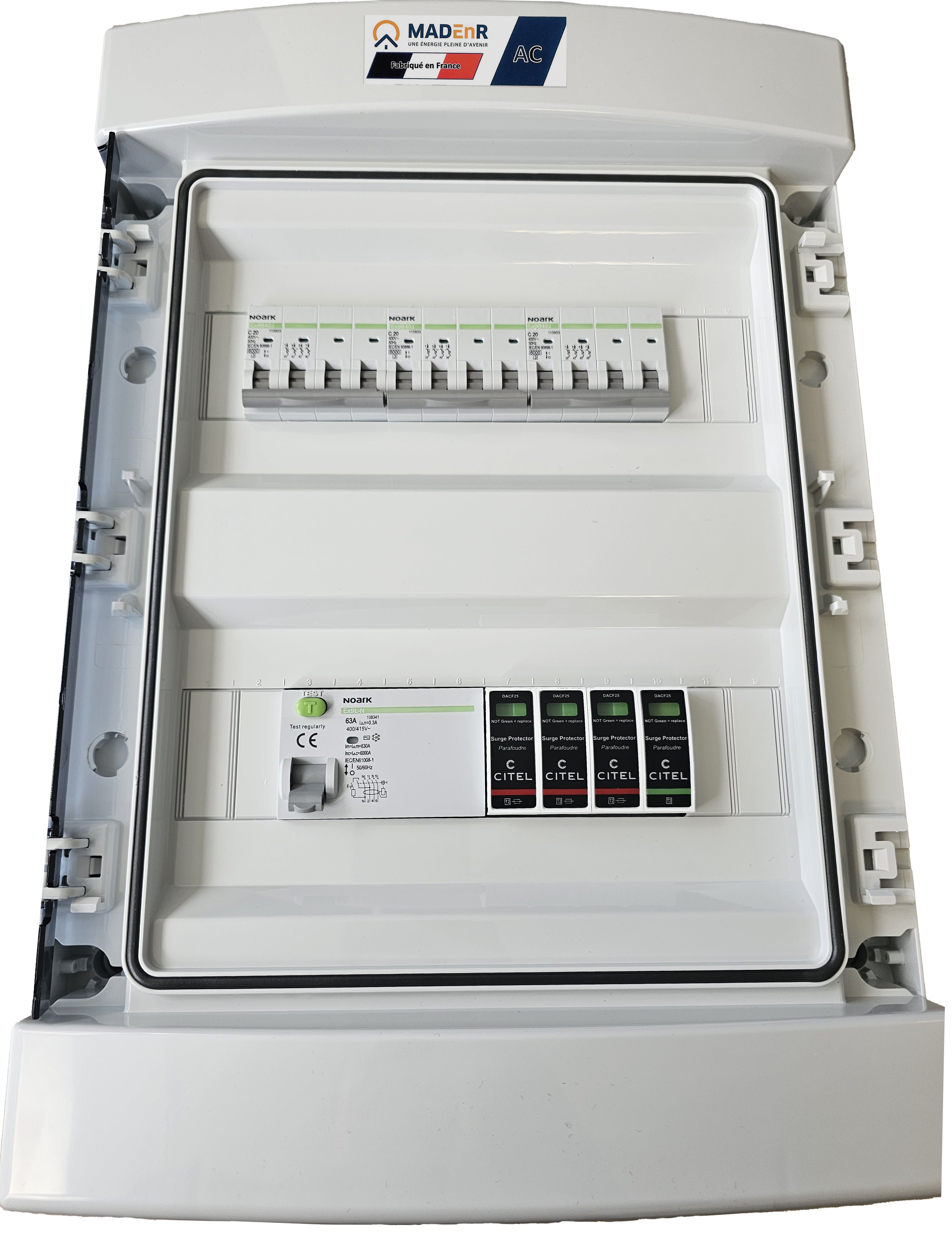 Madenr - Coffret AC Tri micro onduleur autre Enphase 25kW (3xC20) 300mA
