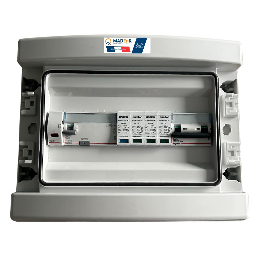 Madenr - Coffret AC triphasé 10kW 1 onduleur (C20) bobine Mx LG LG 300mA