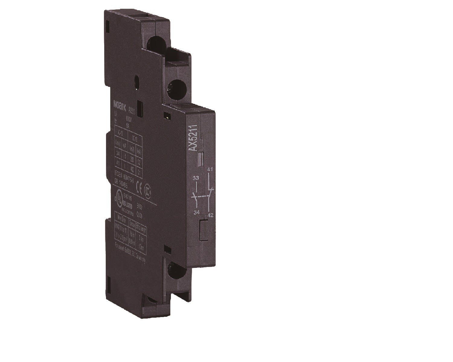 Madenr - Contact auxiliaire latéral AX52 pour disjoncteur Ex9S32A 1 NO + 1 NF