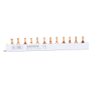 Madenr - Busbar M12, 3 phases, 63 A, 10mm², 12 circuits pour Ex9B40J, embouts inclus