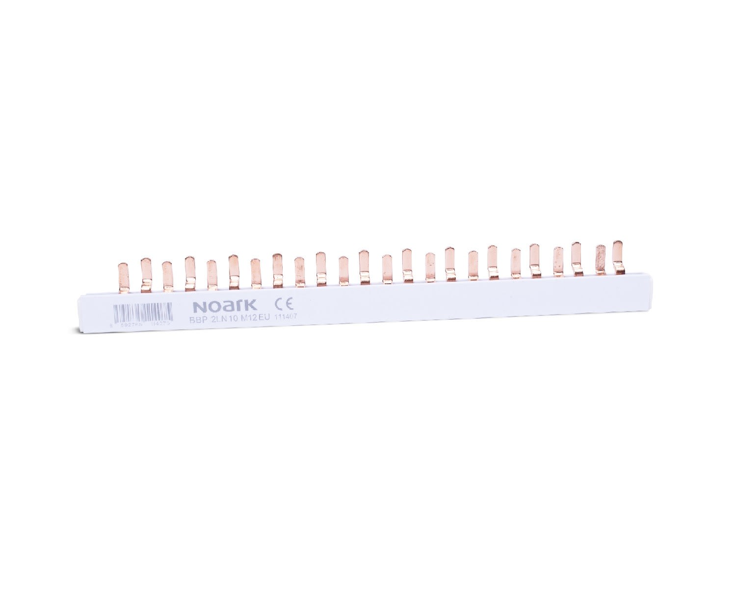 Madenr - Busbar M12, 2 phase, 63 A, 10mm², 12 circuits pour Ex9B40J, embouts inclus