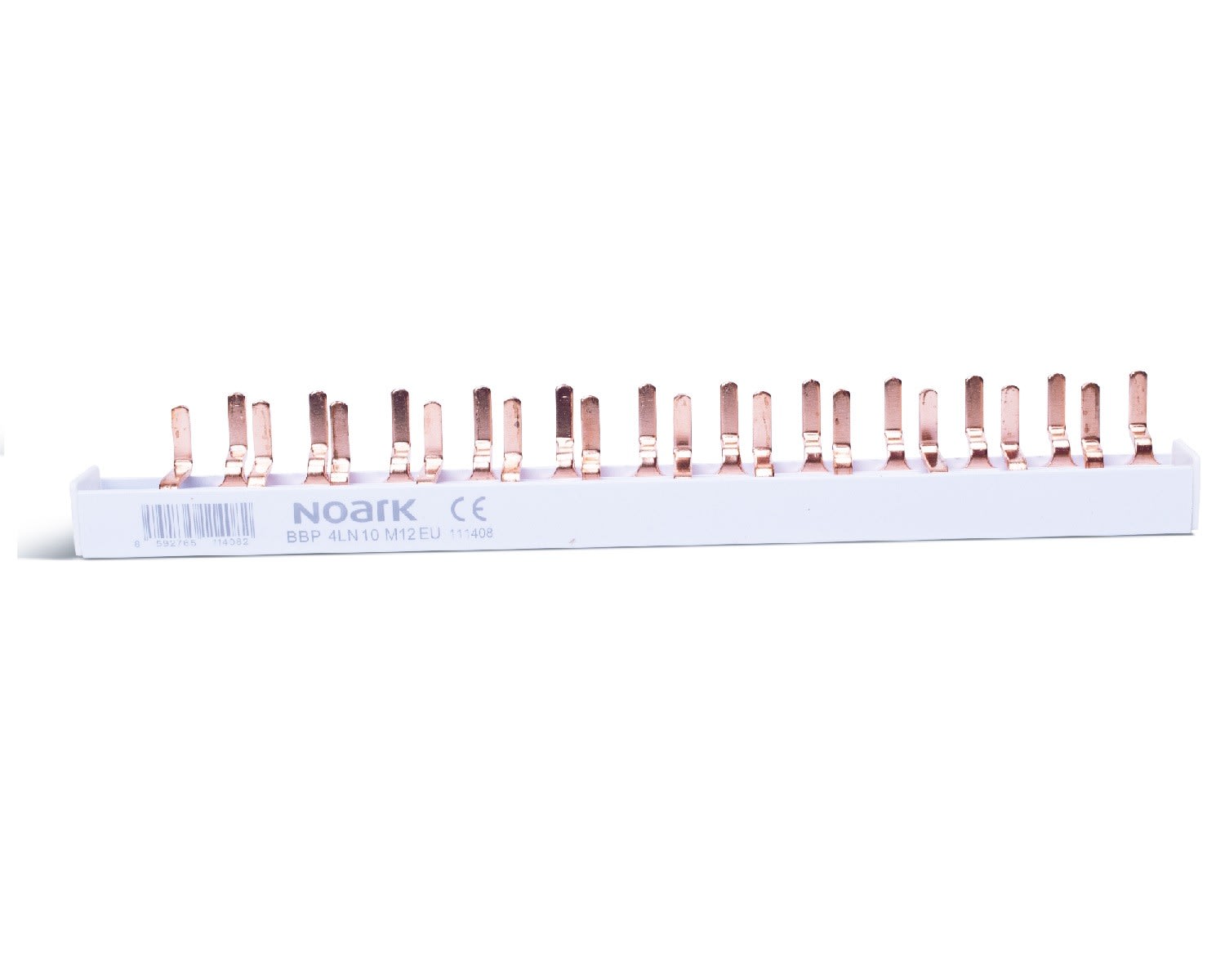 Madenr - Busbar M12, 4 phases, 63 A, 10mm², 12 circuits pour Ex9B40J, embouts inclus