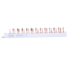 Madenr - Busbar M12, 4 phases, 63 A, 10mm², 12 circuits pour Ex9B40J, embouts inclus