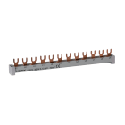 Madenr - Busbar M12, 3 phases, 63 A, 10mm², 12 connections, embouts inclus