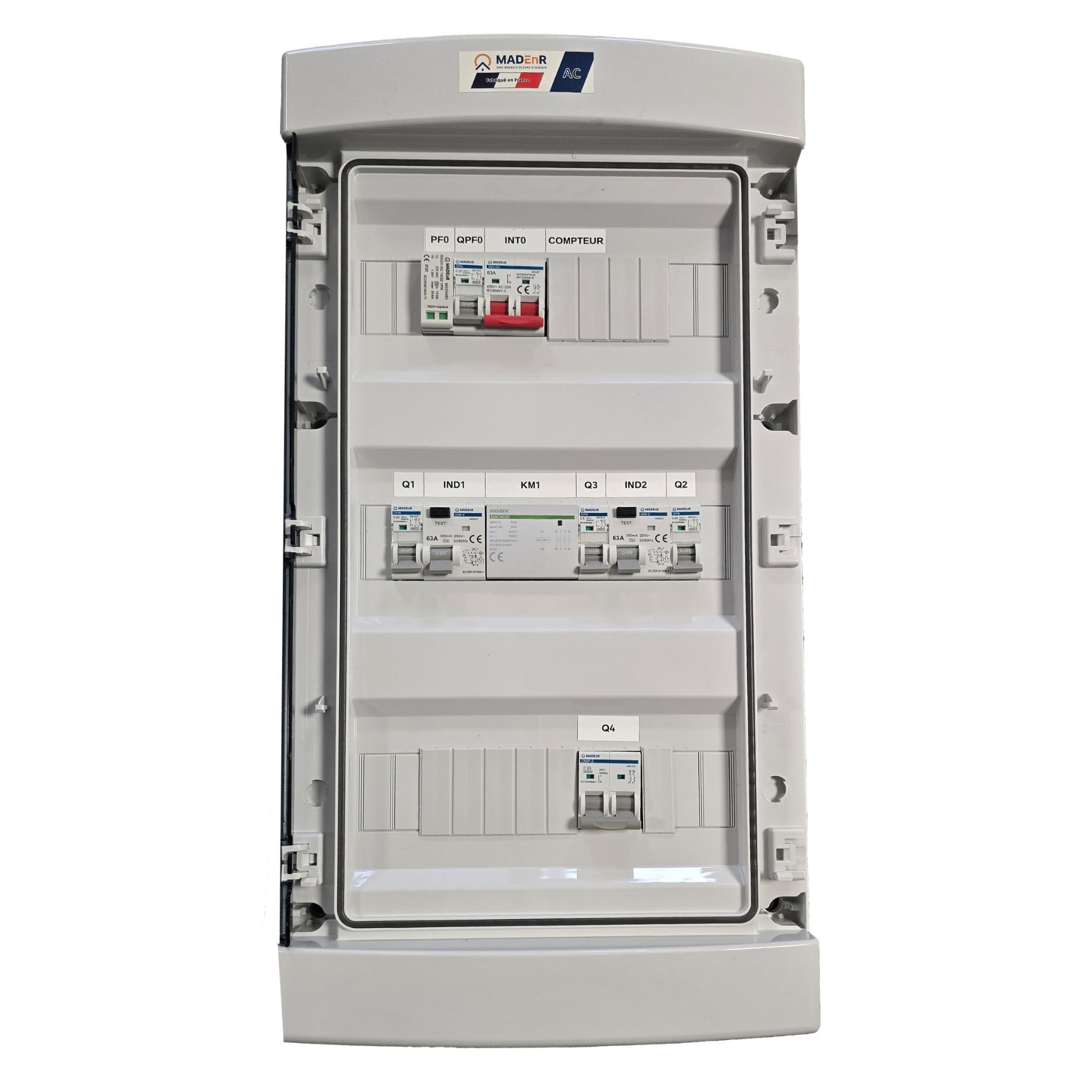 Madenr - Coffret jonction-limitation IP30 Sun Easy V2 6/12K tri back up & Inv de source