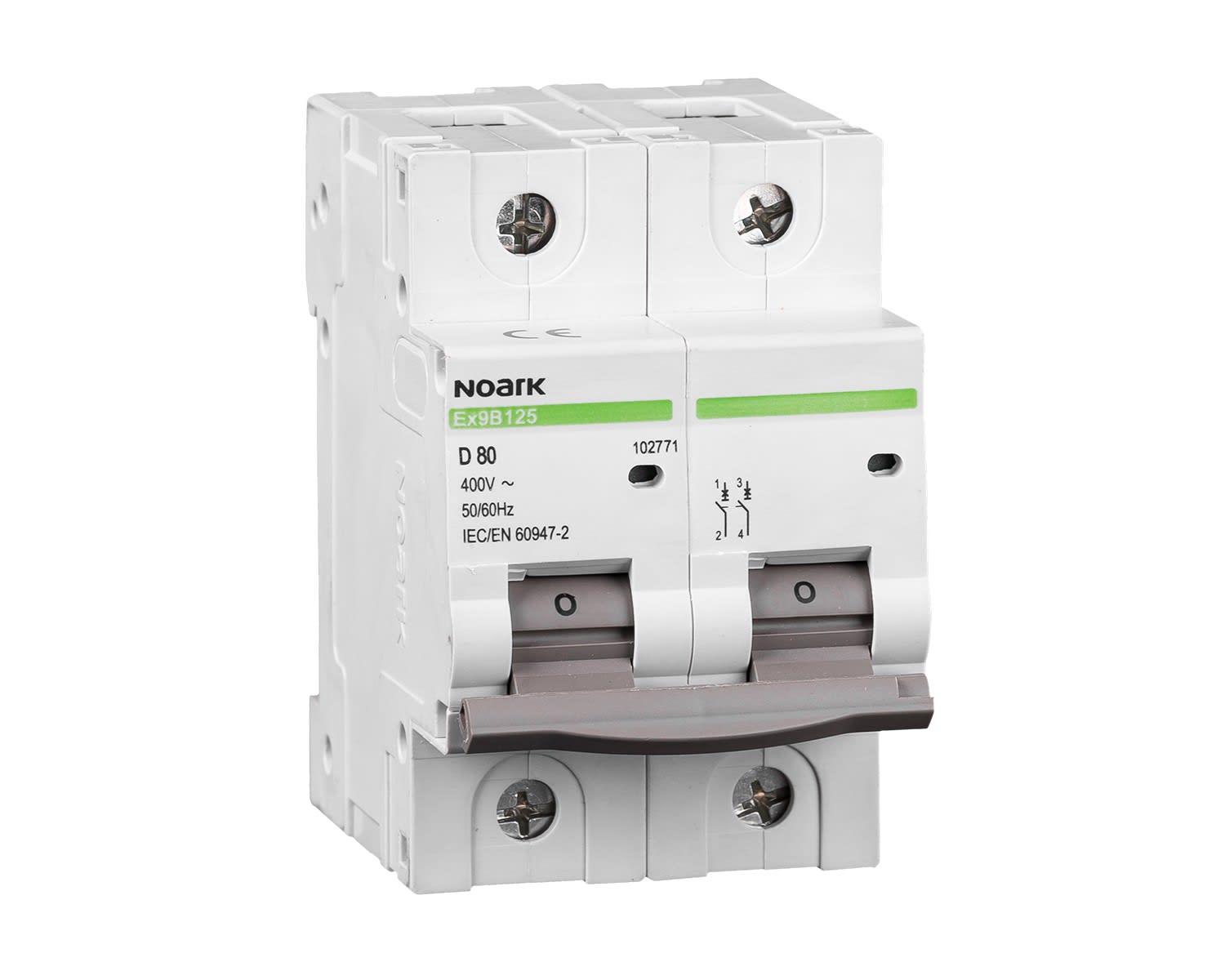 Madenr - Disjoncteur 1 pôle + Neutre Ex9B125 80 A courbe C 20 kA