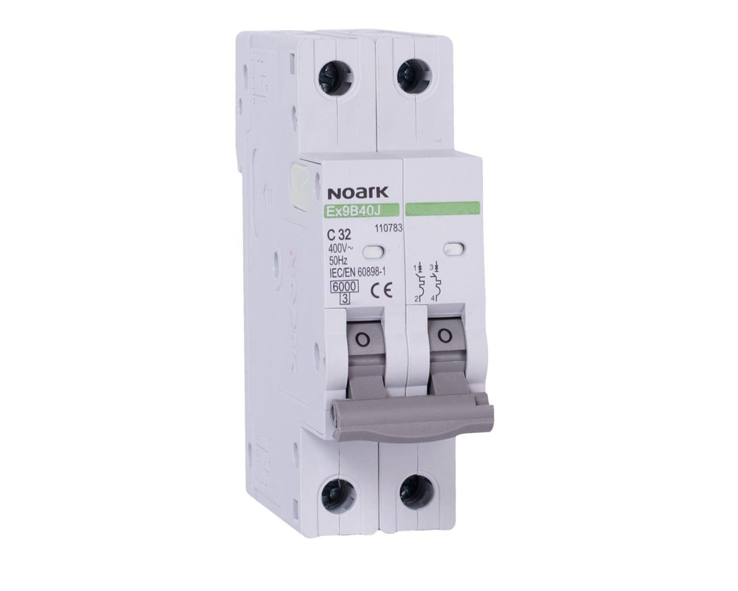 Madenr - Disjoncteur miniature 2 pôles Ex9B40J 25 A courbe C 6 kA