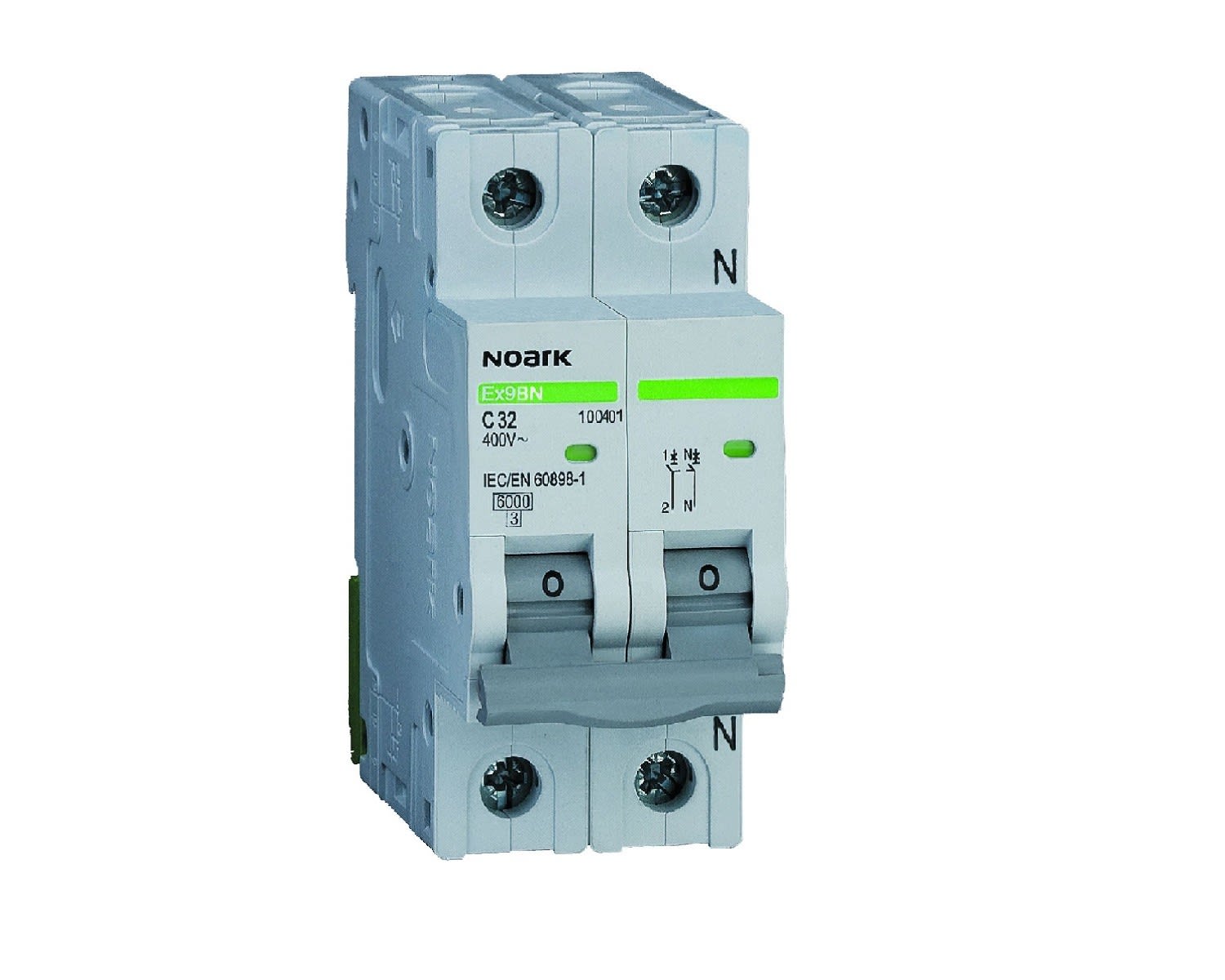 Madenr - Disjoncteur 1 pôle + Neutre Ex9BN 63 A courbe C 6 kA