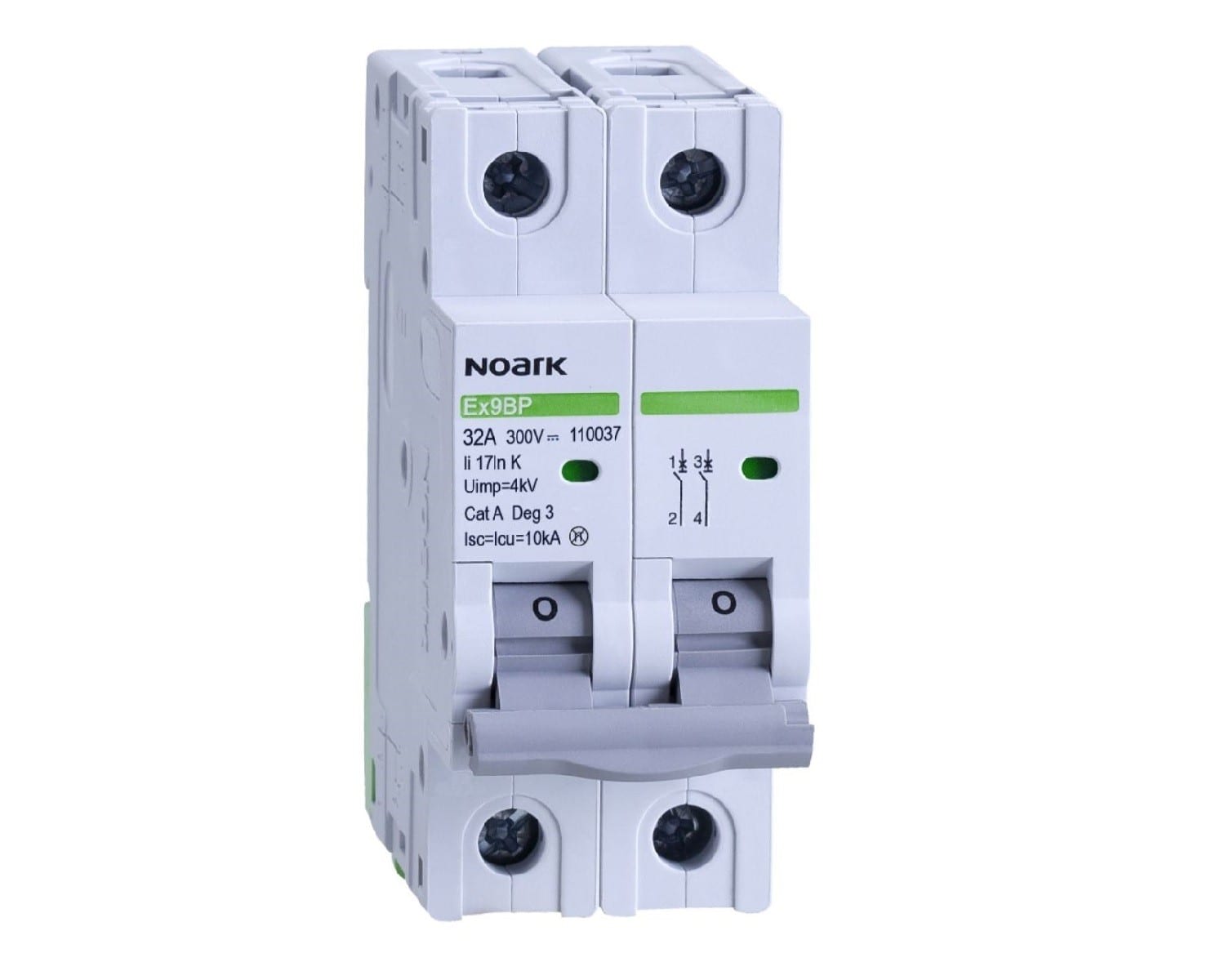 Madenr - Disjoncteur DC 2 pôles Ex9BP 50 A courbe C 10 kA 300 VDC