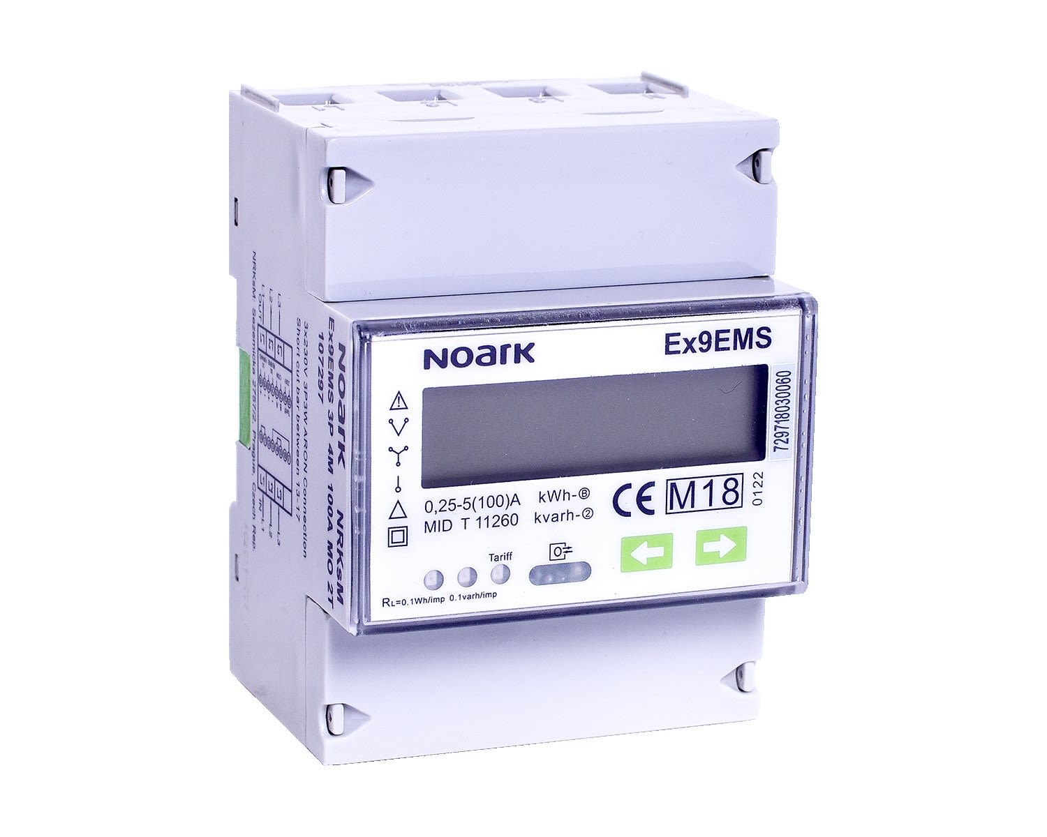 Madenr - Compteur d'énergie Smart Ex9EMS 3 pôles, 100 A, écran LCD, 2 tarifs, com Modbus