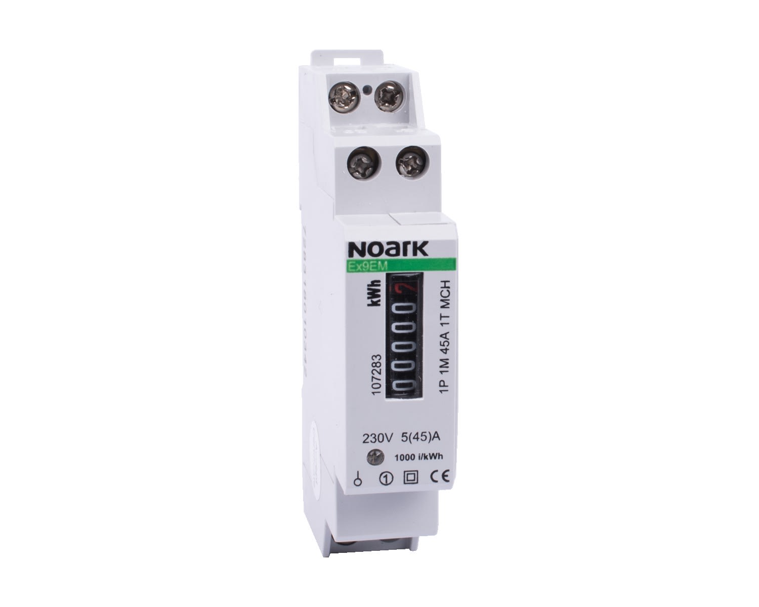 Madenr - Compteur d'énergie Ex9EM 1 pôle 45 A, compteur mécanique
