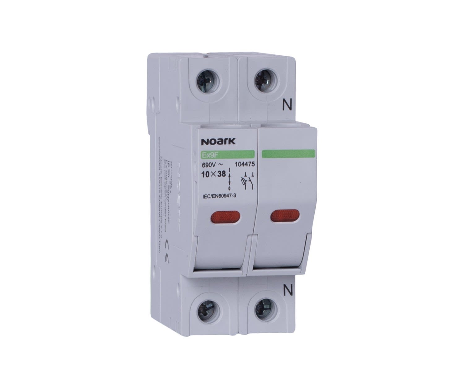 Madenr - Porte fusible cylindrique Ex9F pour fusible 10x38mm 32 A 2 pôles