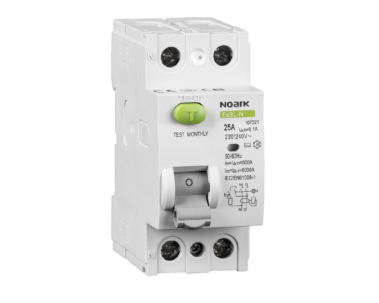 Madenr - Interrupteur différentiel 2 pôles Ex9L-N 16 A type AC 300mA 6kA