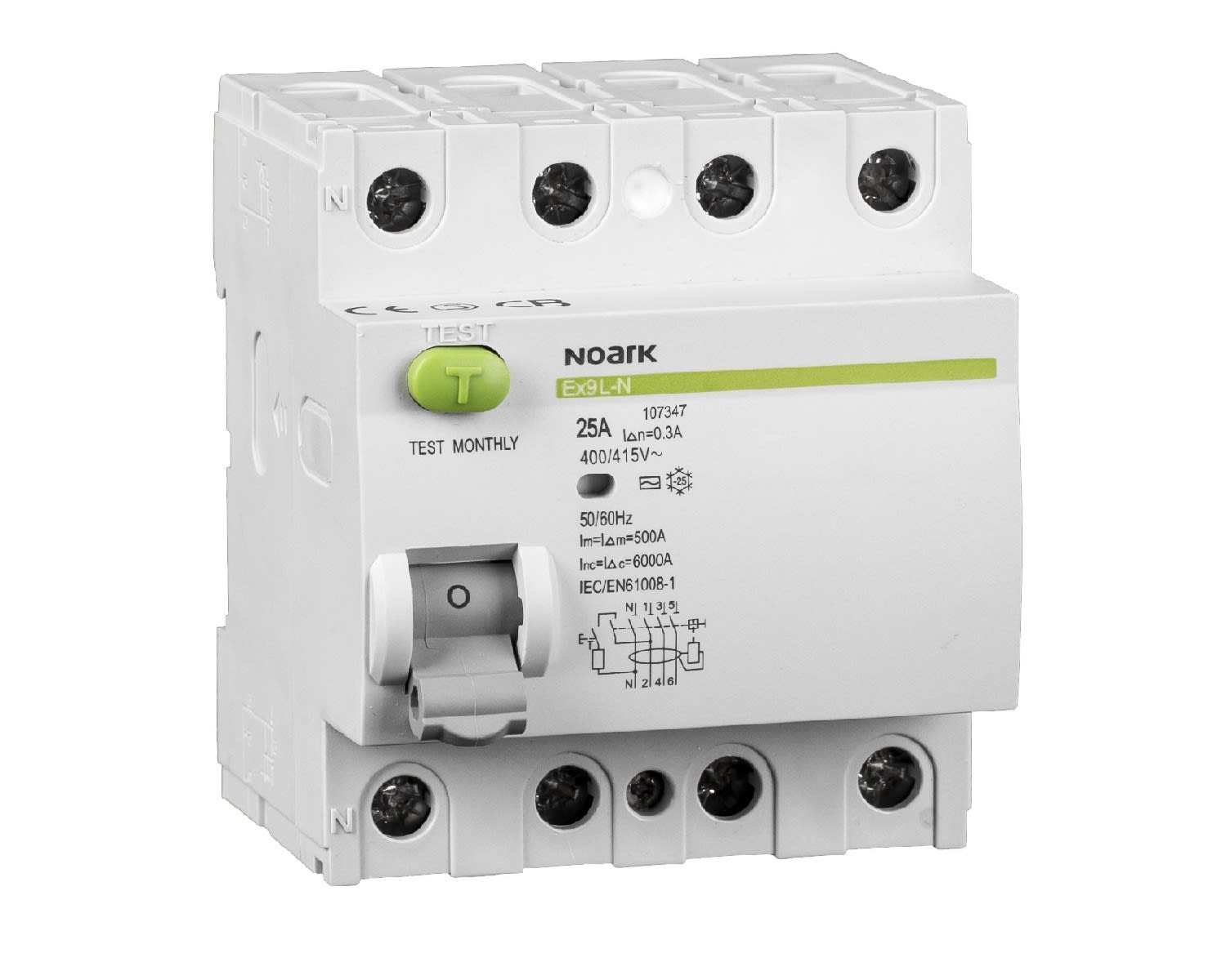 Madenr - Interrupteur différentiel 4 pôles Ex9L-N 63 A type S+A 100mA 6kA