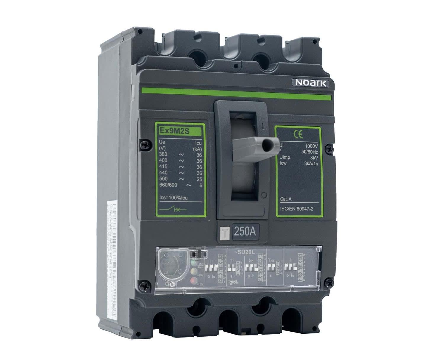 Madenr - Disjoncteur 3 pôles AC compact boitier moulé Ex9M2S SU20L 160 A, Icu=36kA