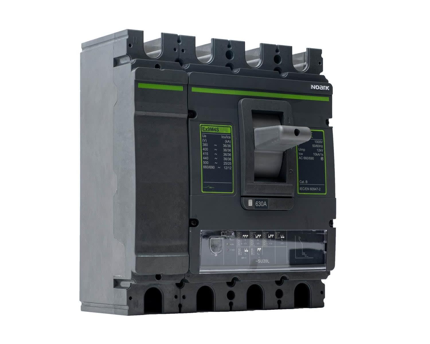 Madenr - Disjoncteur 4 pôles AC compact boitier moulé Ex9M2S SU20L 160 A, Icu=36kA