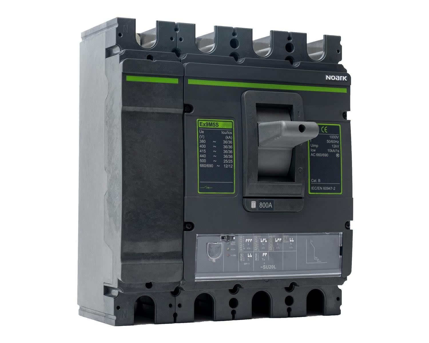 Madenr - Disjoncteur 4 pôles AC compact boitier moulé Ex9M5P SU20L 800 A, Icu=150kA