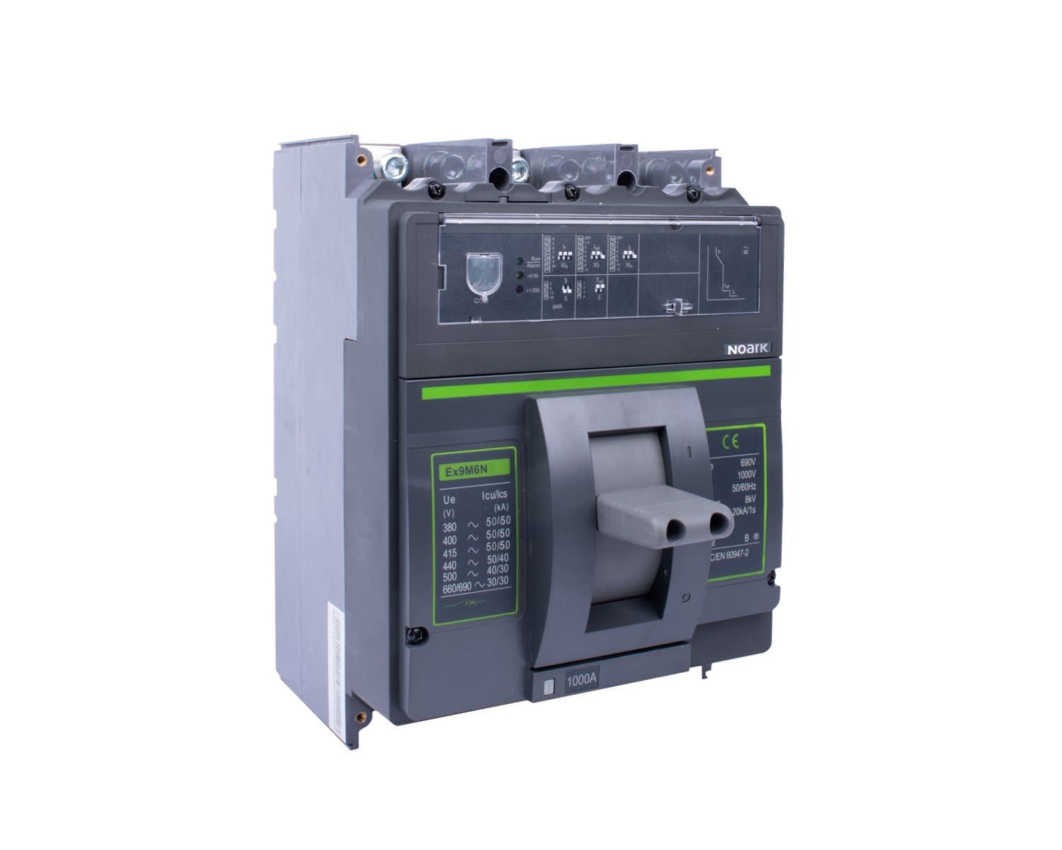 Madenr - Disjoncteur 3 pôles AC compact boitier moulé Ex9M6H SU20L 1000 A, Icu=100kA